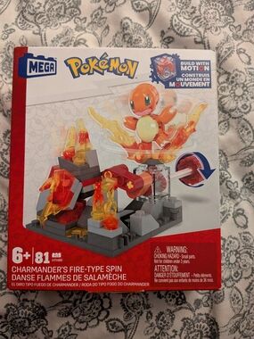 Pokémon Charmander Fire-Type Spin  Building Set - Unopened